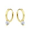 CZ Silver Huggies Earring HO-2692